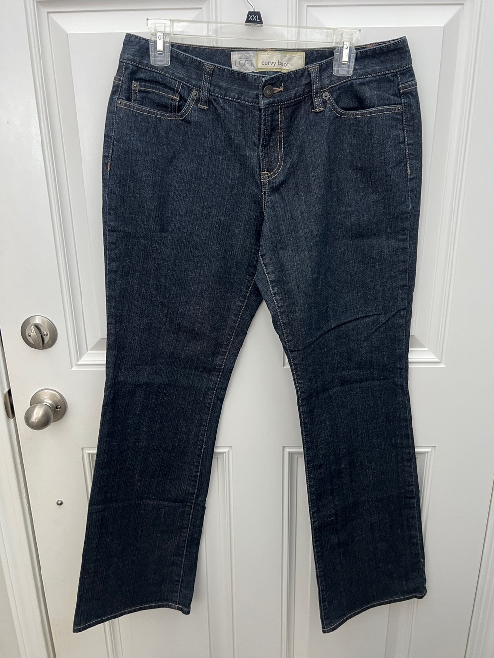 Ann Taylor Loft Curvy Bootcut Jeans Dark Wash Indigo Size 10 Denim‎ Pants